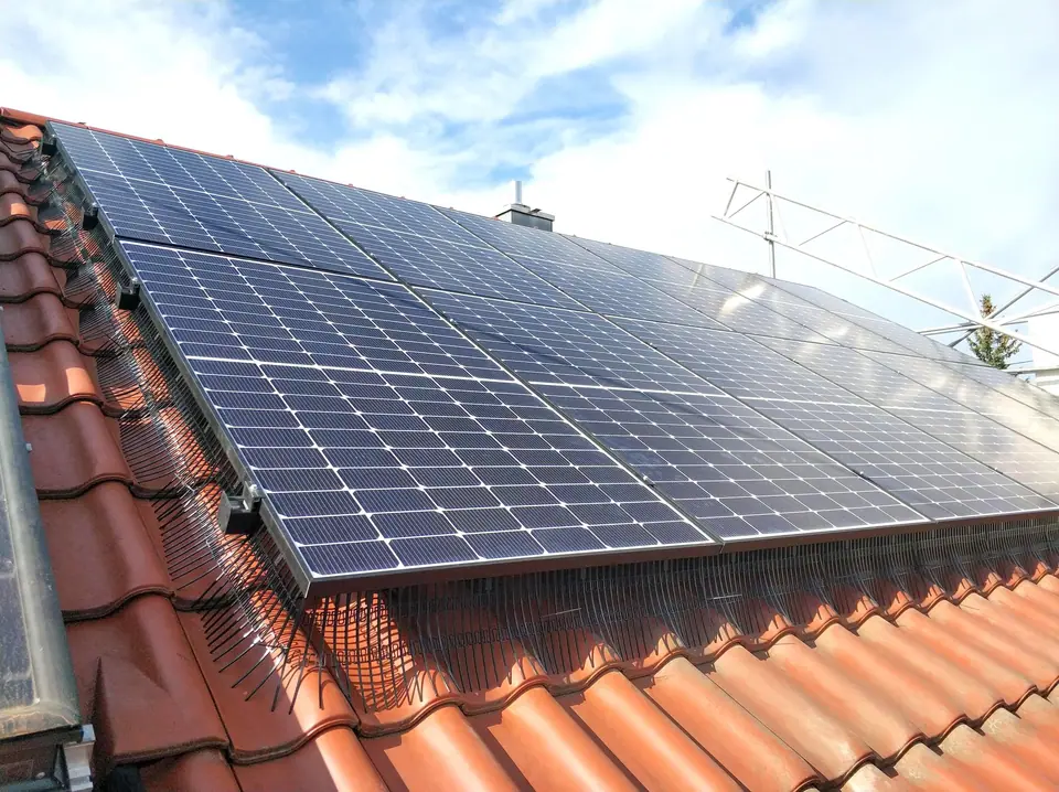 Afgewerkte vogelwering onder zonnepanelen door Solfence